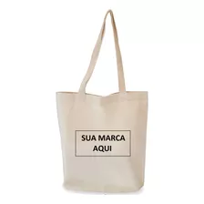 100 Sacolas Ecobag 40largx45 Personalizada 100% Algodão Cru 