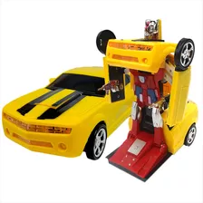 Carrinho Menino Vira Robo Bate E Volta Camaro Transformers