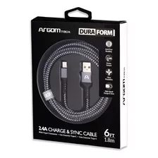 Cable Argomtech Micro Usb 2.4a 1.8mt Carga Rapida