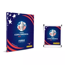 Kit Álbum Capa Dura Copa América 2024 + 50 Figurinhas 10 Env