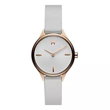 Reloj Analógico Mvmt Reina Leather Para Mujer, 30 Mm, Gris O