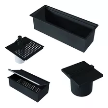 Kit Canal Organizador Xteel Alfa Preto 0626mm Para Cozinha