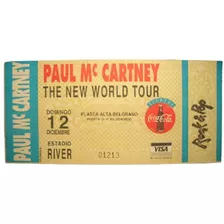 Paul Mc Cartney Entrada Y Ubicaciòn The New World Tour 93