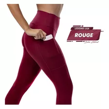 Legging Academia Cós Alto Bolso Lateral Fitness