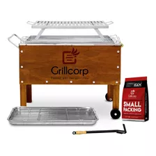 Caja China Mediana + Par Platina + Briquetas - Grillcorp