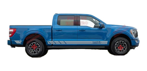 Stickers Lateral Para Ford F-150 Xlt + Espejos 4 Pzs Pickup Foto 7