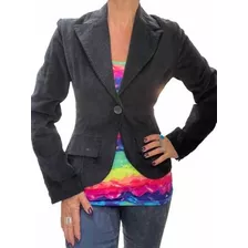 Blazer Chaqueta Mujer Pana Talle M Impecable