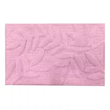 Alfombra Para Baño Algodón 50x80 Cm Color Rosa