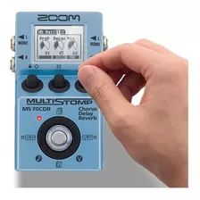 Zoom Zms-70cdr Pedal Chorus,delay,reverb Para Guitarra Color Azul Claro