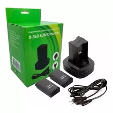 Carregador Duplo + 2 Baterias Xbox 360 Bivolt 4800mah