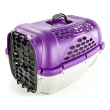 Caja De Transporte Panther Sin Bebedero Plast Pet N2, Color Lila