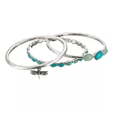 Juego De Pulseras Lucky Brand, Pulseras Tipo Brazalete Con L