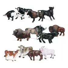 12 Estátuas De Vacas, Animais De Touro Simulados