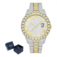 Relógios Masculinos De Quartzo Missfox Diamond Calendar