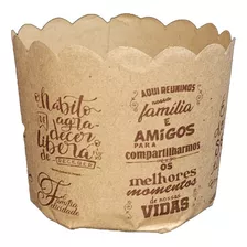 Forma Panetone 100g Frases Lettering 100un - Rizzo