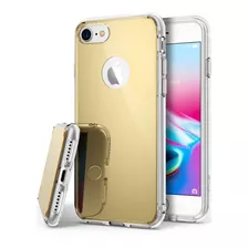 Capa Capinha Espelhada Luxo Dourada Para iPhone 7 7 Plus 6 X