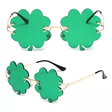 St. Patricks Day Irish Shamrock Gafas De Sol Verde Trébol D