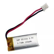 3,7v 200mah 2 Fios 6mm X 14mm X 31mm Recarregavel Fone Bt