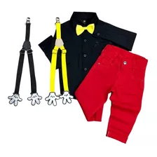 Roupa Infantil Menino Fantasia Mickey Festa Tamanho 1 Ao 8