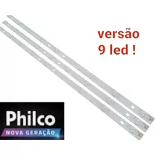 Kit 3 Barras Led Ph32f33dg Versão 9 Leds Original C/ Nf