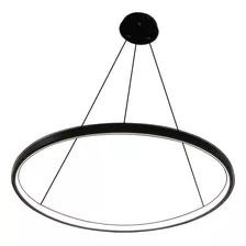 Lampara De Techo Colgante Led Diseño Moderno Aro 60cm 24w Color Negro