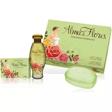 Set Alma De Flores Colonia + 2 Jabones + Jabonera