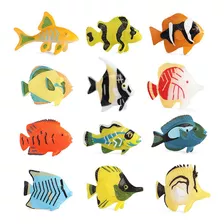 Juego De 12 Animales Marinos En Miniatura Con Peces Tropical