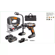 Taladro Inalámbrico Wx101l, 20 V Worx. Wx958l +sierra Calad