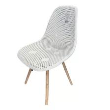 Cadeira Charles Eames Design Colmeia Eloisa Branca