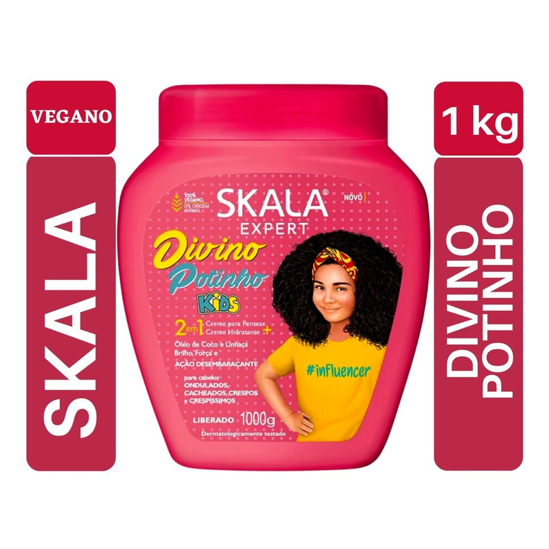 Máscara Creme Tratamento Cabelo Mais Cachos Skala Pote 1Kg - Vobella