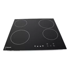 Fogão Cooktop Elétrica Safanelli Cerâmica Touch Cooktop 4 Bocas Preto 220v