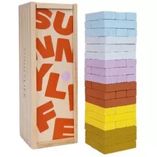 Juego Torre De Maderas Ideal Para Viajes Super Fly Sunnylife