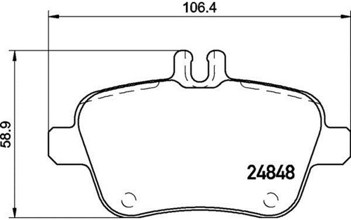 Brembo Balatas Mercedes-benz Cla200 Base 2017-2018 Trasero Foto 2