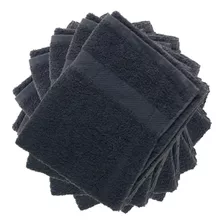 Kit 6 Toallas 100% Algodon Para Peluqueria 42x63cm Negras