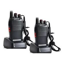 Kit 2 Radio Transmisor Walkie Baofeng 777s + 2 Manos Libres Color Negro-239009 221013