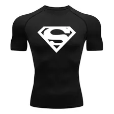 Camisa Compressão Super-homem Manga Curta Treino Academia