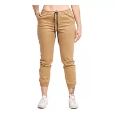 Calça Jogger Feminina Sarja Skinny Com Punho Elástico S1