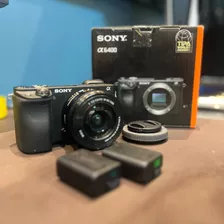  Camera Sony A6400 C/2 Baterias + Lente 16-50mm