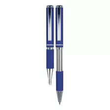 Bolígrafo Deslizable Pluma Slide Pen Punto Mediano Zebra. Color De La Tinta Negro Color Del Exterior Azul