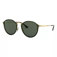 Lentes De Sol Round Fleck Blaze Ray-ban Color Dark Green Color De La Lente Green Color De La Varilla Polished Gold Color Del Armazón Polished Gold