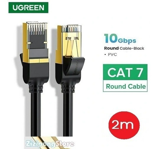 Cable Ethernet Lan Rj45 Ugreen Cat7. De 2m Plano/ Redondo