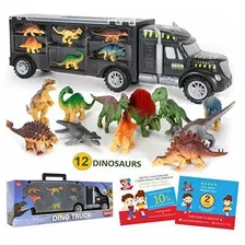 Bloques De Dinosaurio Dinosaurio Truck Carrier Juego De 12