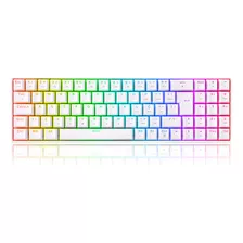 Teclado Zed Pro Rgb Switch Brown Redragon K627p-wns-w Branco Idioma Português