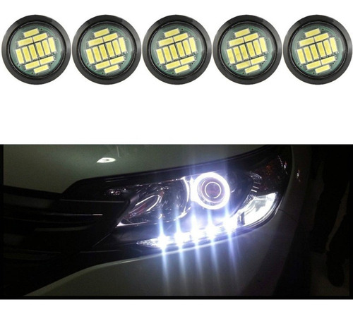 5 Uds 23mm 12led Coche Ojo De guila Luz Diurna 12v 15w Foto 2