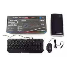 Teclado Y Mouse Rgb + Pad Aureox Lifelight Gaming Gc1000 