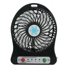 Mini Ventilador Mesa Portátil Recarregável Usb 3 Vel Preto