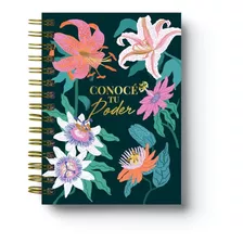 Cuaderno Agenda Floreado A5 Tapa Dura Y Anillado Zamibia