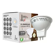 Foco Led Mr16 4.5w (35w) 4000k Gu5.3 Spot Apertura 38° Illux Color De La Luz Blanco Neutro