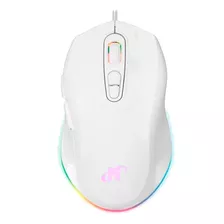 Mouse Gamer Nisuta Nsmogz7 Blanco Rgb 6400 Dpi Soft 6d Color Blanco