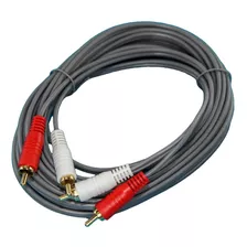 Cable Audio Estereo 1.8m 2 Rca 2x2 M/m Lujoso Oro 1° Vp Htec